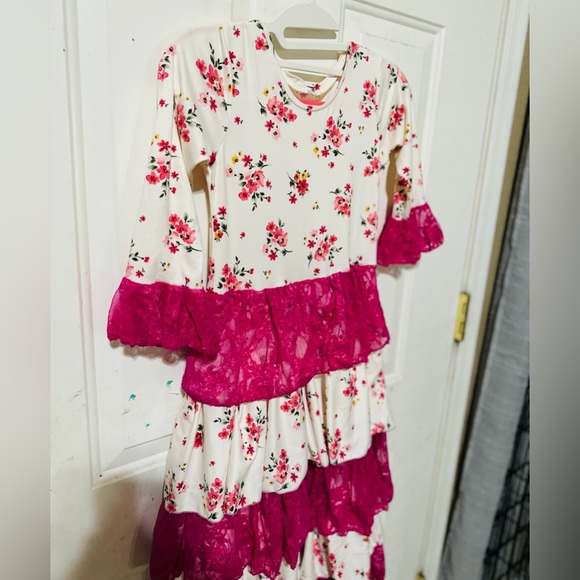 (Sold) Girls Ruffle Custom Dress - Picture 4 of 5